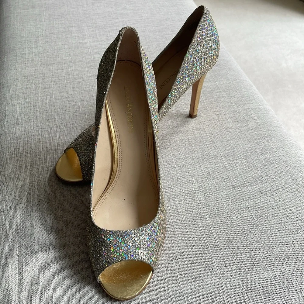 Enzo Angiolini crystal peep toe pump size 9 - Picture 1 of 12